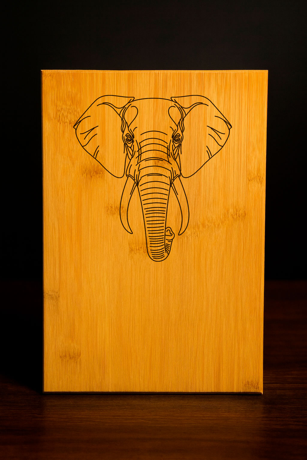 Personalized Bamboo Serving Board with Engraved Elephant – Eco-Friendly Cheese & Charcuterie Board Gift — sustainable personalized gift by Laplu